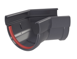 Угол желоба 135 град. Дизайн 135 ПВХ Grand Line ГРАФИТ