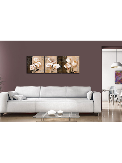 Модульная картина "Цветочное трио"