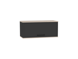 Гостиная AURELIO (АУРЕЛИО) - AURELIO 4 Шкаф навесной Антрацит-Блеквуд Сатиновый