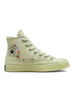 Кеды Converse Chuck 70 We Are Stronger Together зеленые высокие A01730C