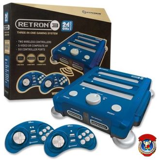 Видео приставка &quot;Retron 3&quot; синий (NES/SNES/Sega Genesis)