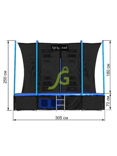 Батут с защитной сеткой IgraGrad Classic 305 см (10ft)
