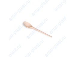 Ложка чайная пластиковая бежевая 13 см ПРЕМИУМ (100 шт.)