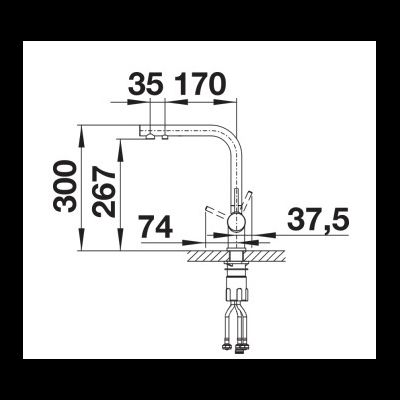 Смеситель Blanco FONTAS II SILGRANIT