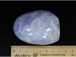 Кальцит голубой, полировка стоячая, Мадагаскар (69*57*40 мм, 245 г) №23852