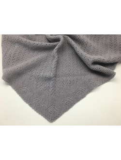 Оренбургский платок-косынка К001-03 серый
