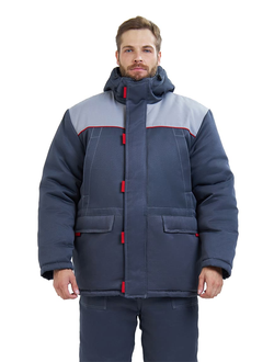 Костюм зимний "СТАНДАРТ" куртка/полукомбинезон, цвет: т.серый/св.серый