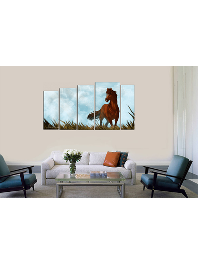 Модульная картина "Гордый мустанг"