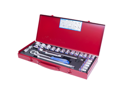 Набор торцевых головок с принадлежностями 1/2", двенадцатигранные, 10-32 мм, 24 предмета KING TONY 4028MR