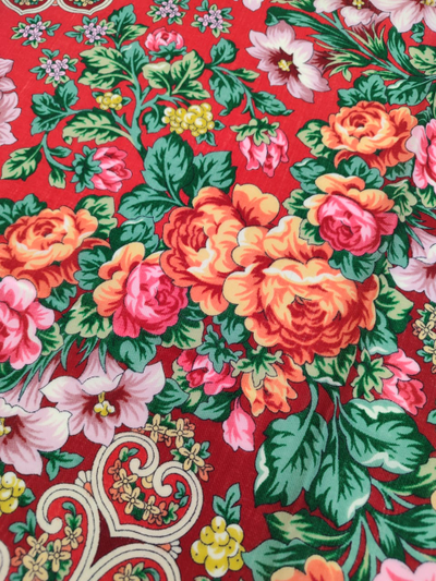 Павловопосадский платок Солнечный круг 2037-6