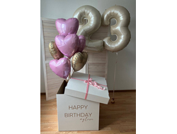 Коробка-сюрприз "Сердца + цифры"