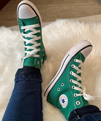 Кеды Converse All Star зеленые высокие