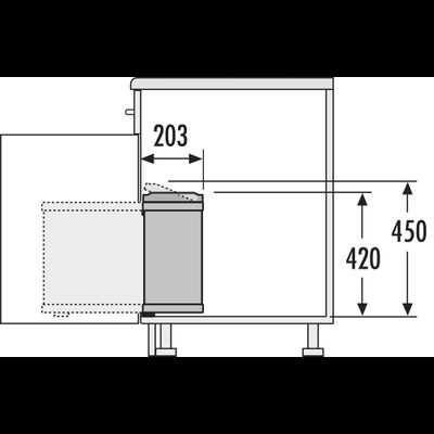 Встраиваемое ведро для мусора 18л Oko-Flex Hailo 3418-10