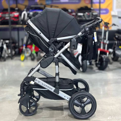 Детская коляска 3 в 1 Luxmom 558 Черный