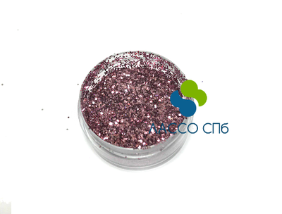 Полиэстровый глиттер блёстки Розовый 0,4 мм