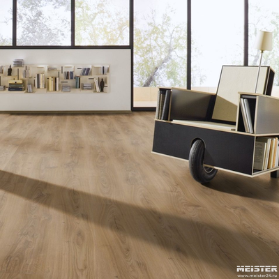 Ламинат MEISTER 6841 Дуб светлый замок в интерьере