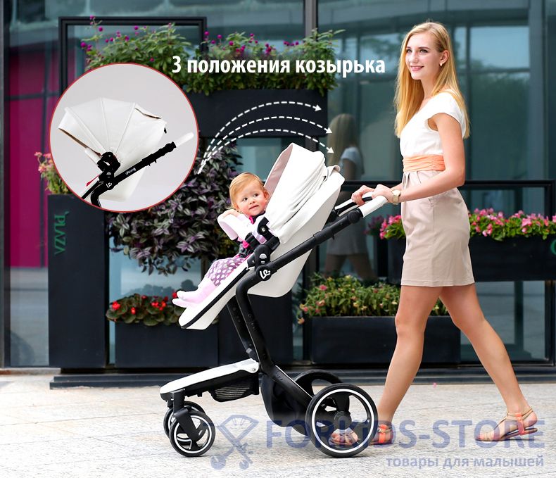 Коляска Vinng цена - Коляска Vinng 2в1 экокожа коричневая