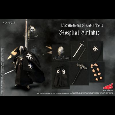 Рыцарь-госпитальер - Коллекционная фигурка 1/12 SCALE Medieval Hospital Knights (FP016) - FIRE PHOENIX