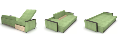 БРУНО угловой диван SHERLOCK 653 зеленый (Софт)