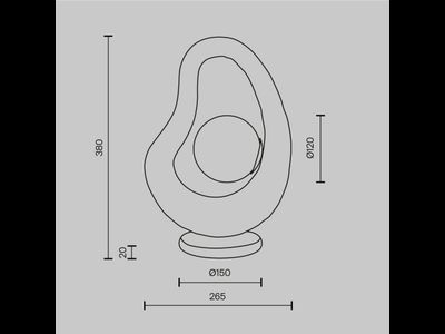 Настольный светильник Opus, MOD380TL-01GR, Maytoni