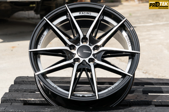 Комплект дисков R16 7,0J ET+40 5*100 Shogun RF-X Черный с полированными лучами и ободом (S220)