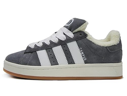 Зимние кроссовки Adidas Campus 00s Grey White With Fur