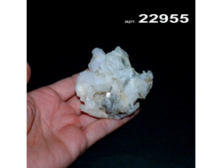 Горный хрусталь натуральный (друза) Казахстан арт.22955: с шерлом - 114,2г - 68*68*48мм