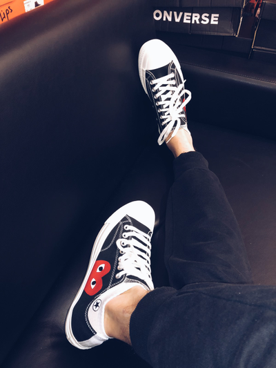 Converse comme des garçons haute noir best sale