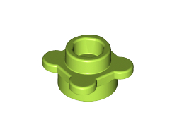 Plate, Round 1 x 1 with Flower Edge 4 Knobs / Petals, Lime (33291 / 6182166)