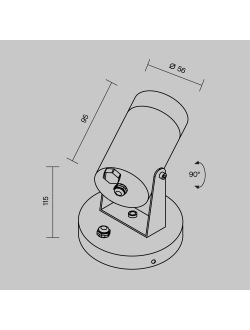 Настенный светильник (бра) Scope, O025WL-01B
