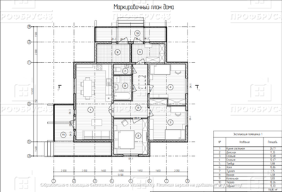 Каркасный одноэтажный дом в стиле Классика, 116 м2