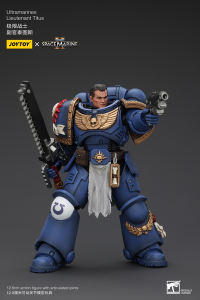 Тит, лейтенант Ультрамаринов (Warhammer 40k, Spacemarine II) - КОЛЛЕКЦИОННАЯ ФИГУРКА 1/18 Uitramarines Lieutenant Titus (JT00058) - JOYTOY