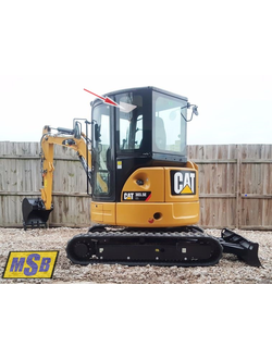 Стекло кузовное левое на Caterpillar 303.5 DCR