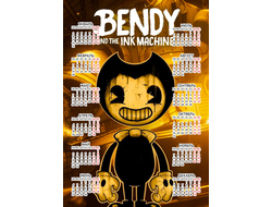 Календарь настенный Бенди и чернильная машина №5