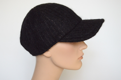 итальянская черная зимняя бейсболка для женщин Vizio