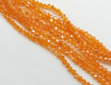 Бусины стеклянные граненые &quot;Биконус&quot;, 4 мм, цвет оранжевый перламутр (363)