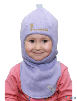 Шапка-шлем "Princess"  18101-07, цвет сиреневый р. 52-54