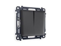 Выключатель 2-кл Графит мягкое касание - Ambrella Volt - ALFA