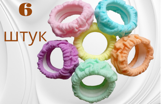 Резинки для волос “Куколка”, размер 4 см, набор из 6 шт.