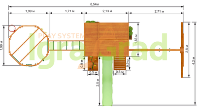 Детская площадка IgraGrad Клубный домик 2 с WorkOut