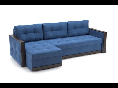 БРУНО угловой диван ULTRA MIDNIGHT темно-синий (Софт)