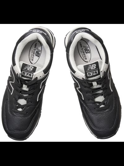 New Balance 574 Black White Leather