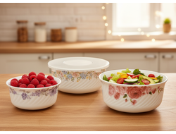 Набор салатников с крышкой