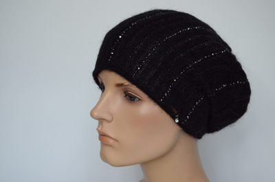 Берет черный женский Vizio Италия 1002