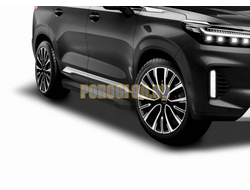 Порог-площадка "Black Start" F193ALB + комплект крепежа, RIVAL,Exeed VX 2021-2023