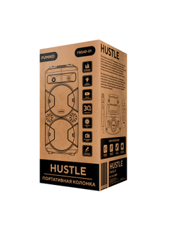 Портативная колонка FUMIKO HUSTLE подсветка микрофон и пульт черная