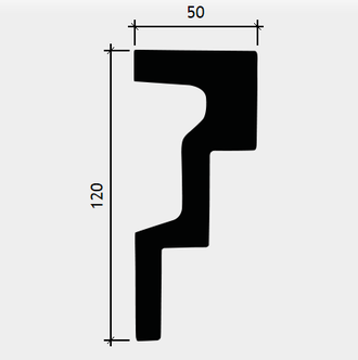 Карниз 1.50.262 - 120*50*2000мм