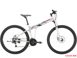 велосипед stark'21 cobra 29.2 d серебристый/красный
