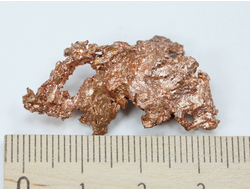 Медь самородная, коллекционный образец, США (34*17*9 мм, 7 г) №28731