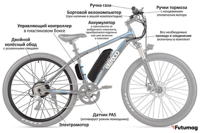 КОМПЛЕКТ Eltreco 48V 1000W LCD 26"